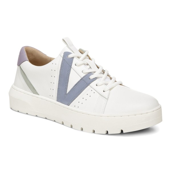 Vionic Trainers Ireland - Simasa Sneaker White Blue - Womens Shoes Clearance | YRVTW-1972